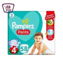 العناية بالطفل بامبرز مقاس 4 58 حفاظة